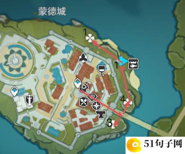 原神蒲公英籽高效采集路线图2023