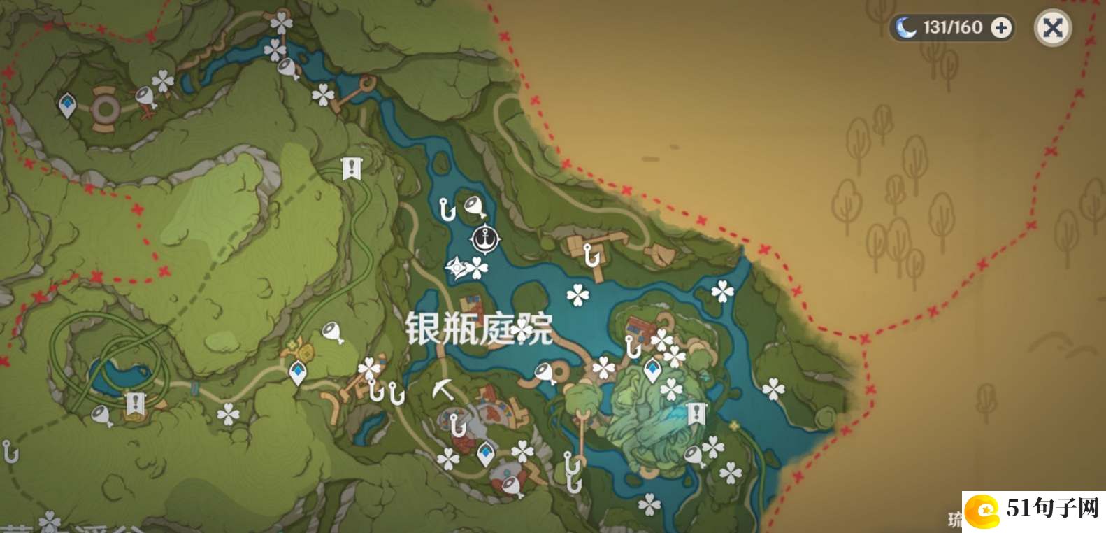原神琉形蜃境欢兴礼券收集路线图