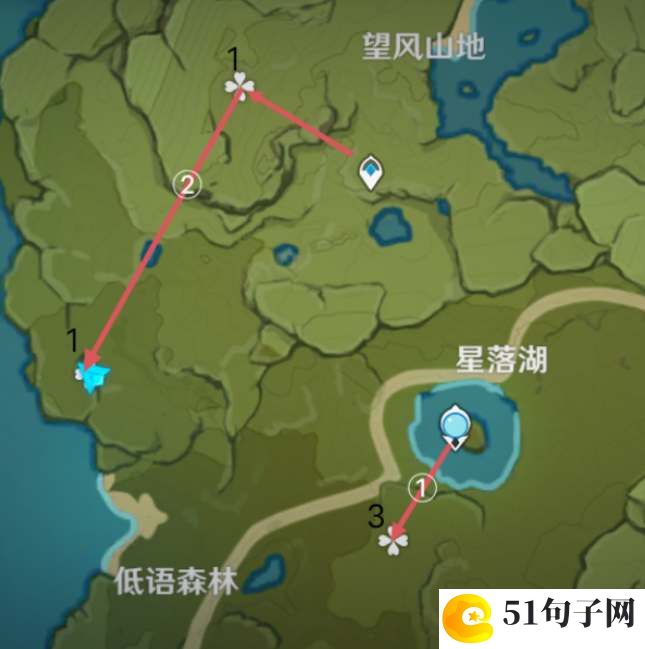 原神蒲公英籽高效采集路线图2023